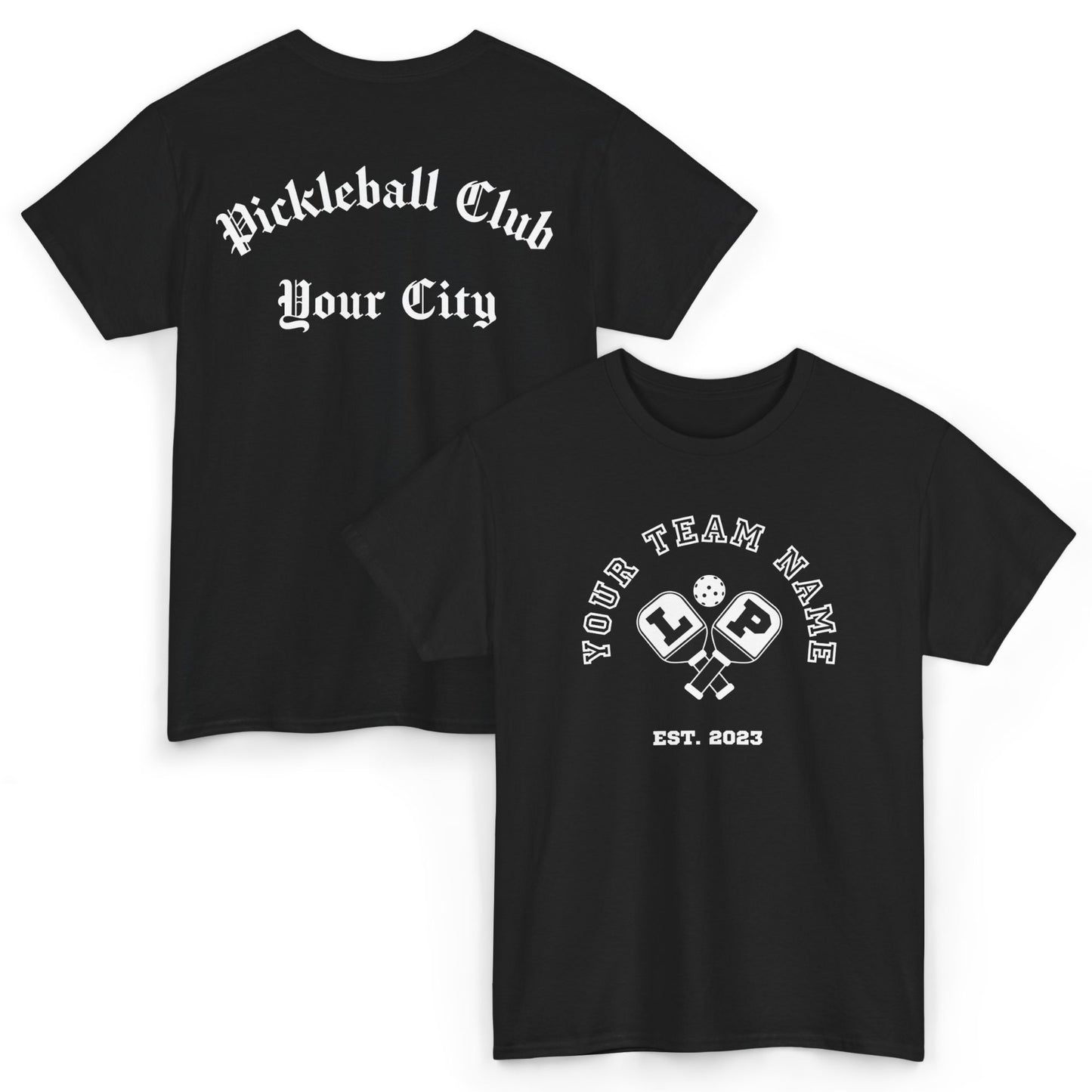 Personalized Pickleball Team Unisex T-Shirt - Customizable T-Shirt for Players & Fans, Gift for Pickleball Lovers
