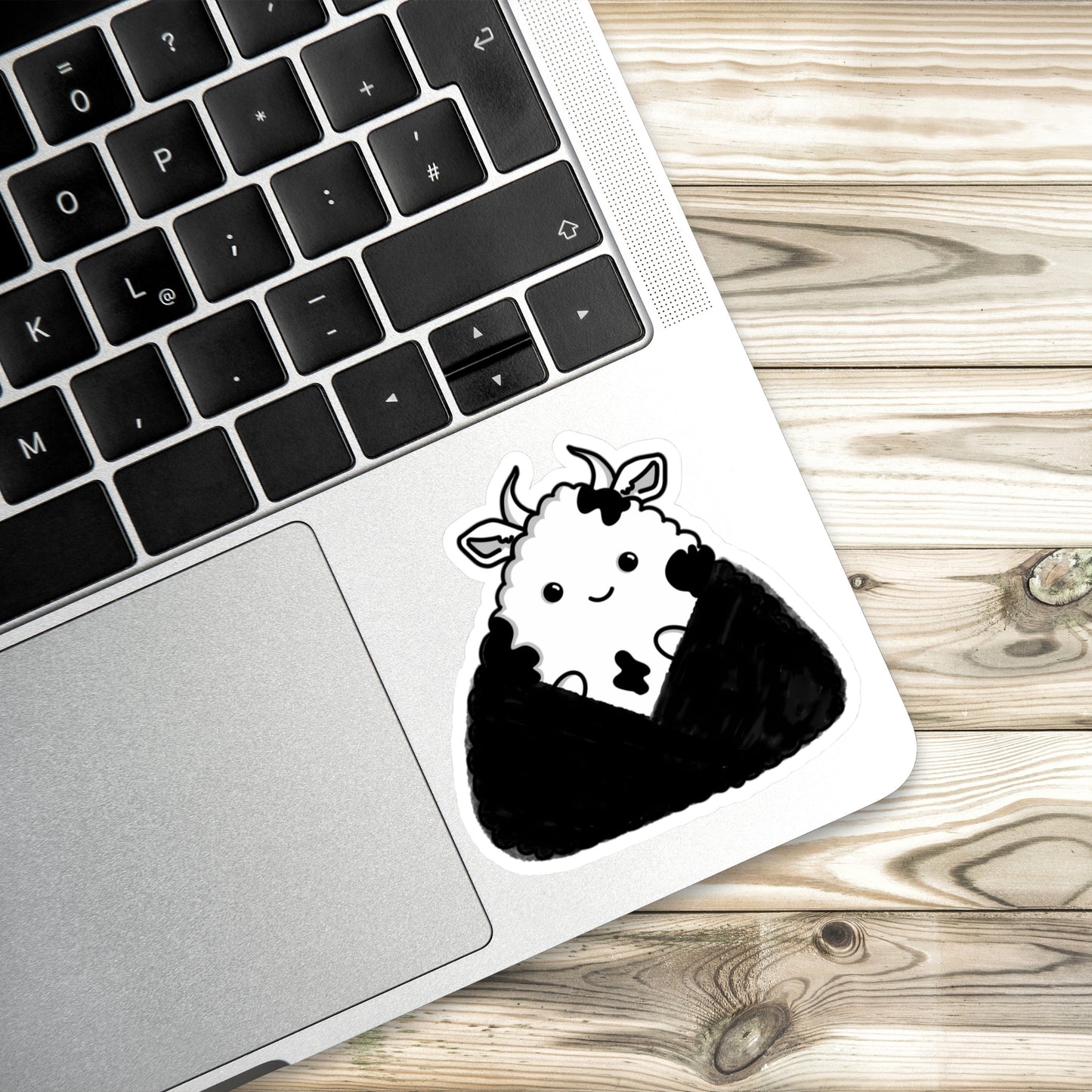 Kawaii Cow Onigiri Kiss-Cut Sticker