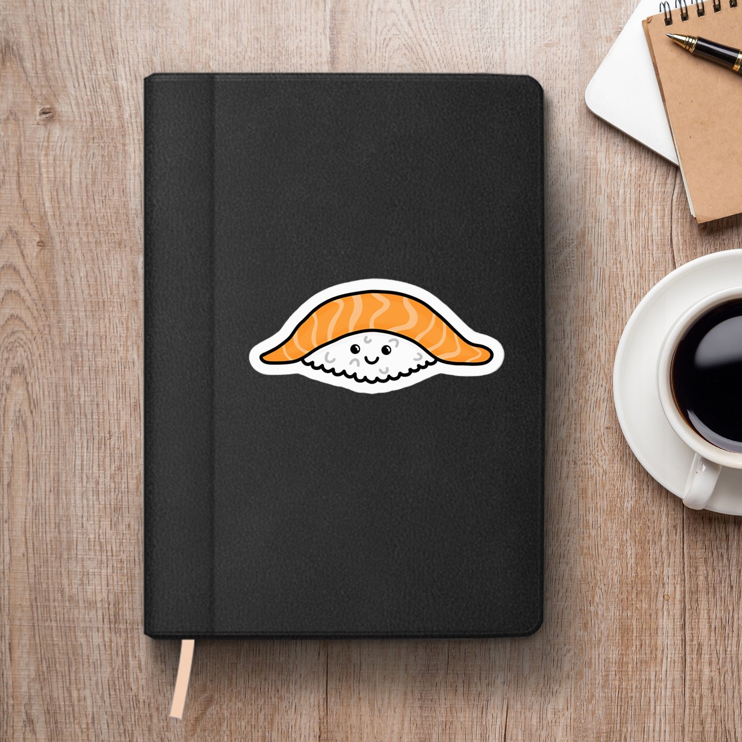 Cute Salmon Sushi Kiss-Cut Sticker