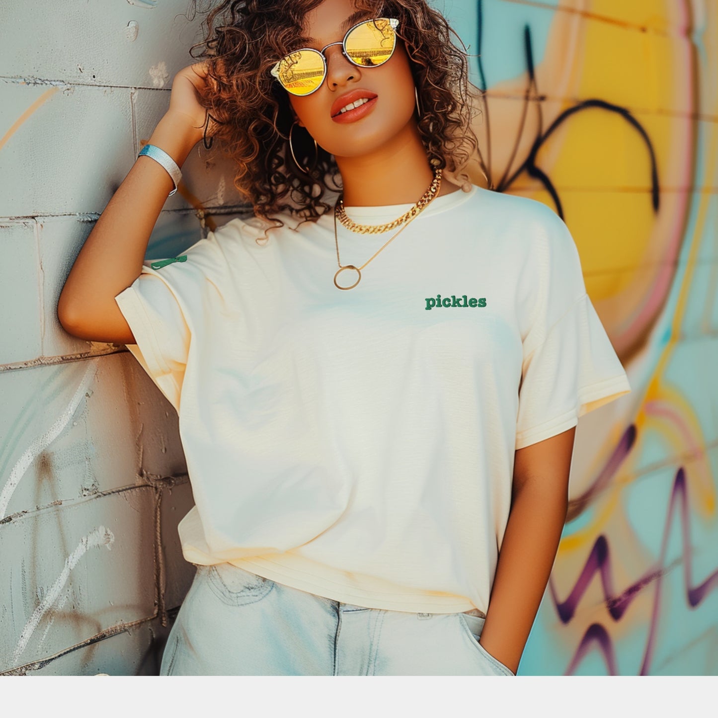 Embroidered Pickles Comfort Colors® T-shirt