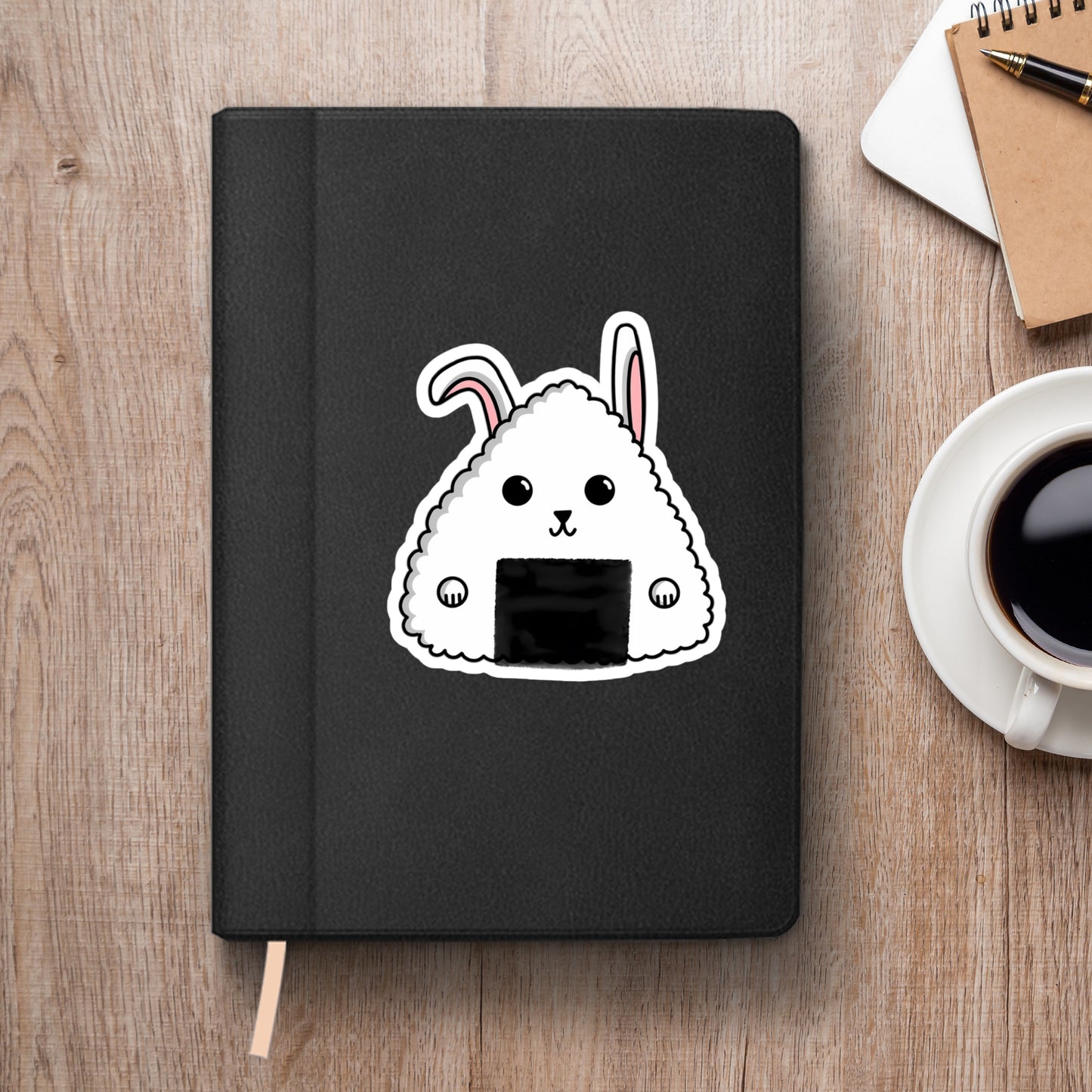 Kawaii Bunny Onigiri Kiss-Cut Sticker