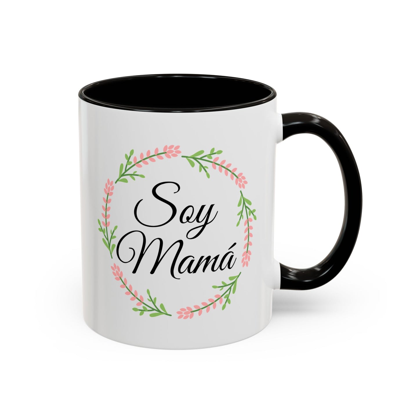 “Soy Mamá. Cuál es tu superpoder?” – 11oz Ceramic Mug with Inside Color
