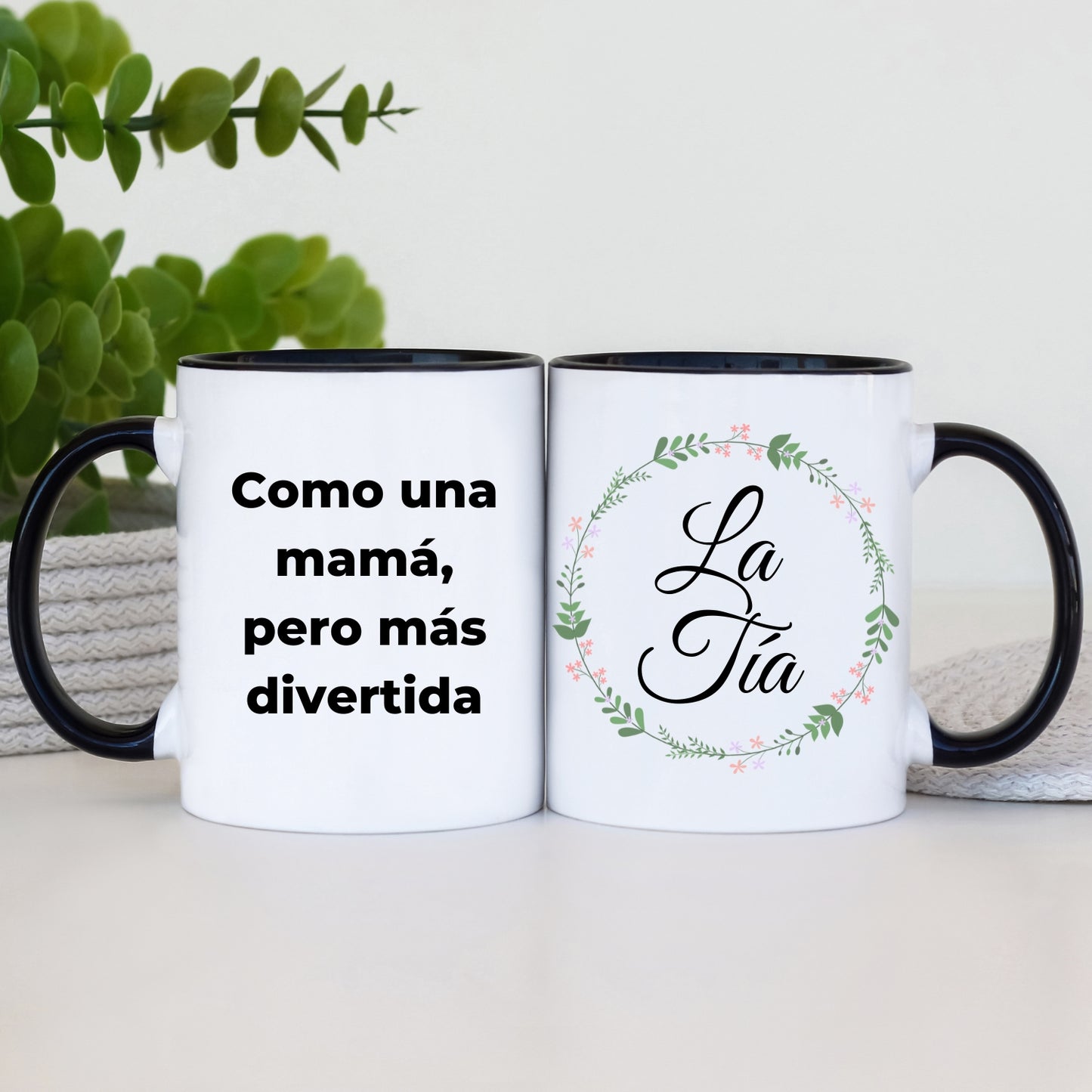 “La Tía - Como una mamá, pero más divertida” – 11oz Ceramic Mug with Inside Color