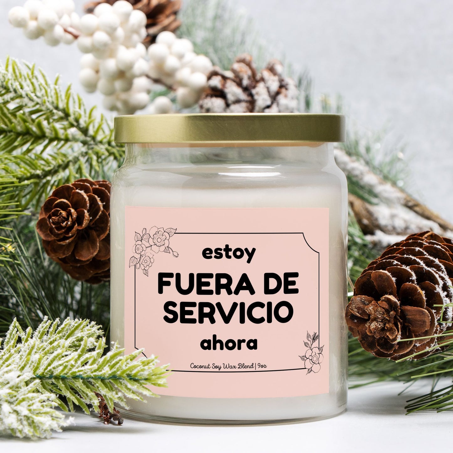 Estoy Fuera de Servicio Ahora Candle - 9oz Scented Apothecary Jar