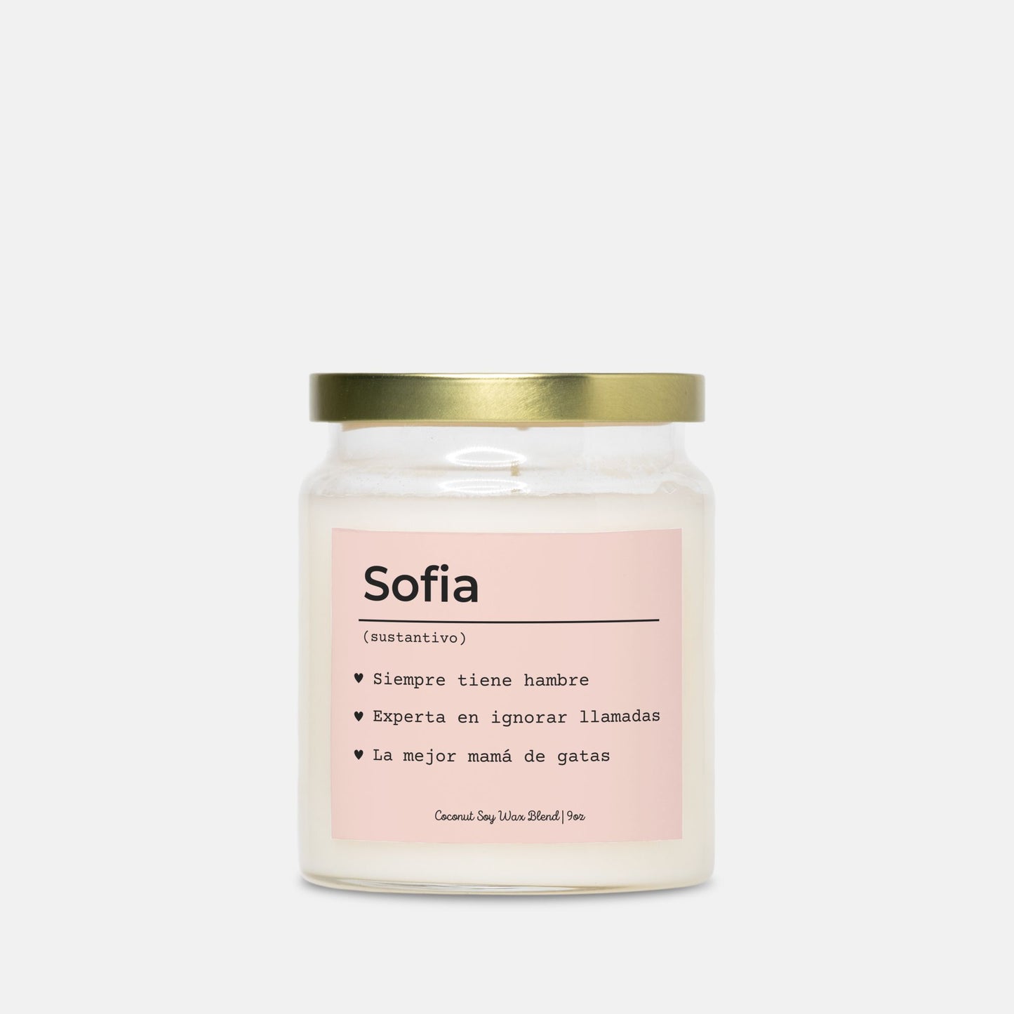 Regalo de Vela Personalizado – Soy Blend 9oz Apothecary Jar Candle – Vela en Español para Mamá