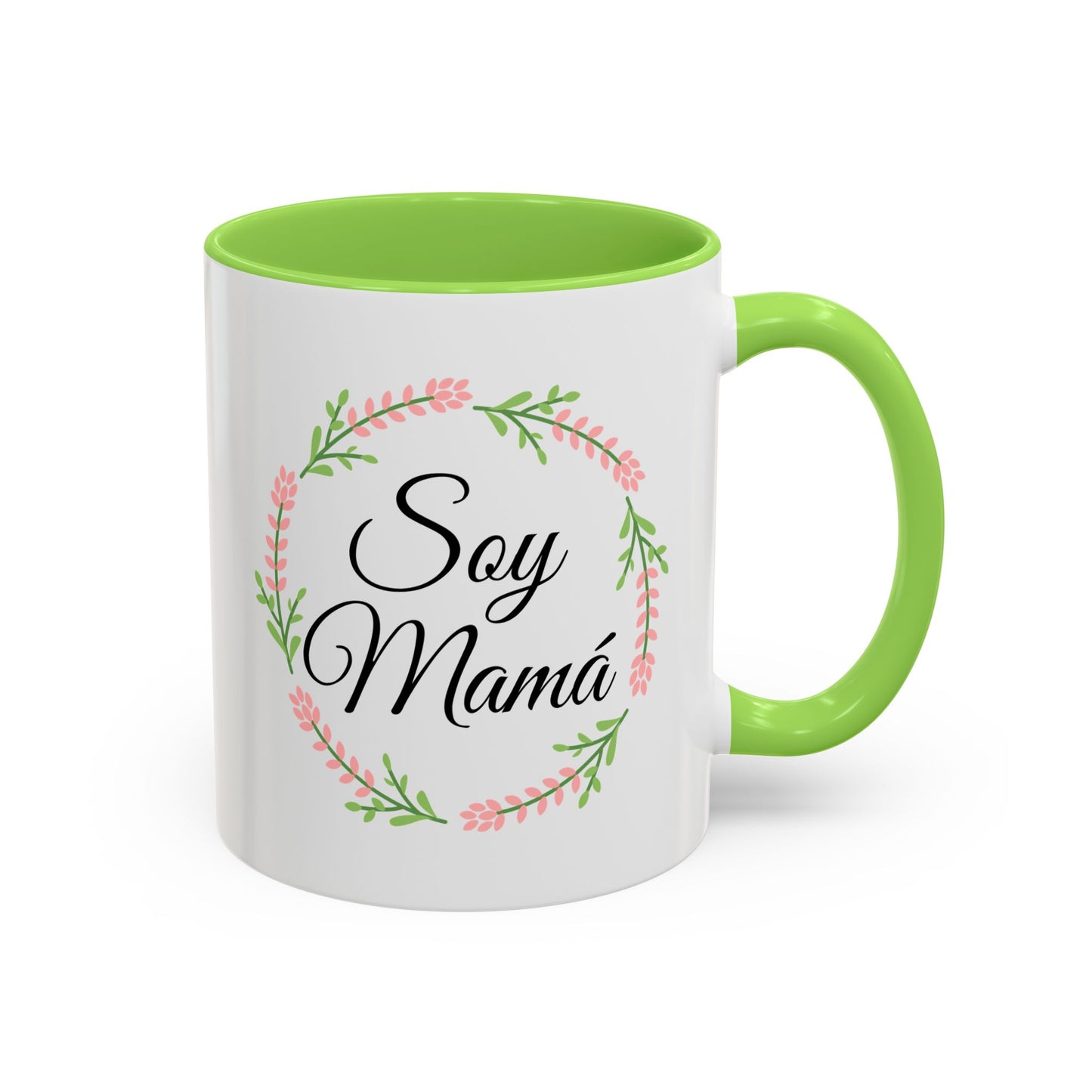 “Soy Mamá. Cuál es tu superpoder?” – 11oz Ceramic Mug with Inside Color