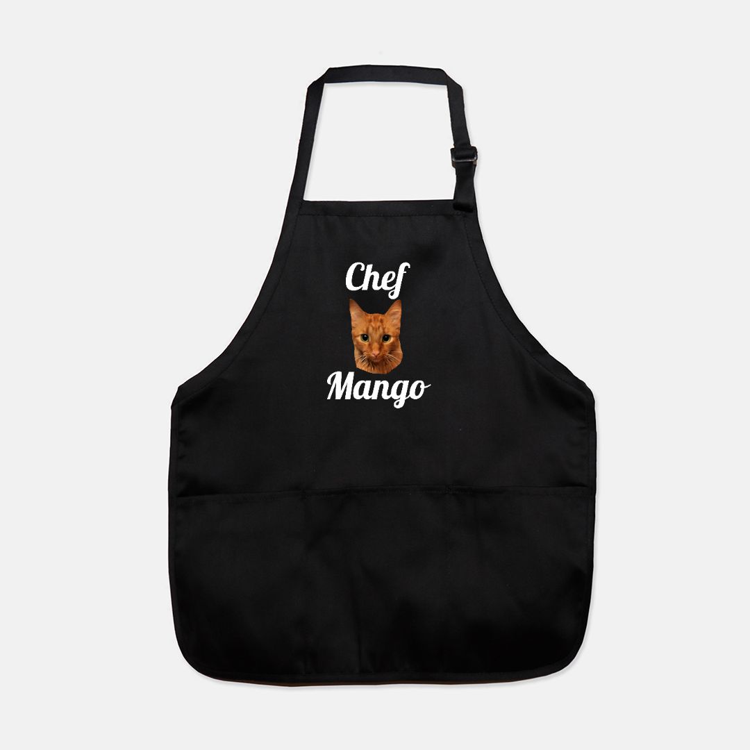 Personalized Apron with Photo - Funny Gift for Pet, Grandma, Baby, Dad