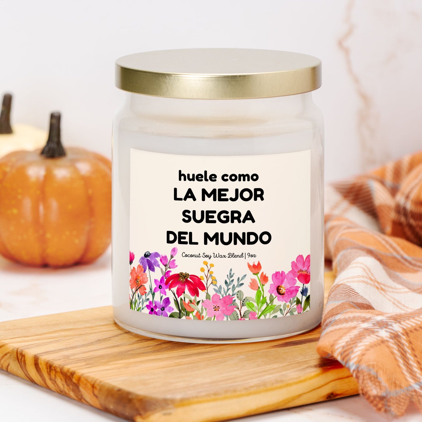 Regalo Personalizado "Mejor del Mundo" – Personalized Candle Gift – 9oz Apothecary Jar