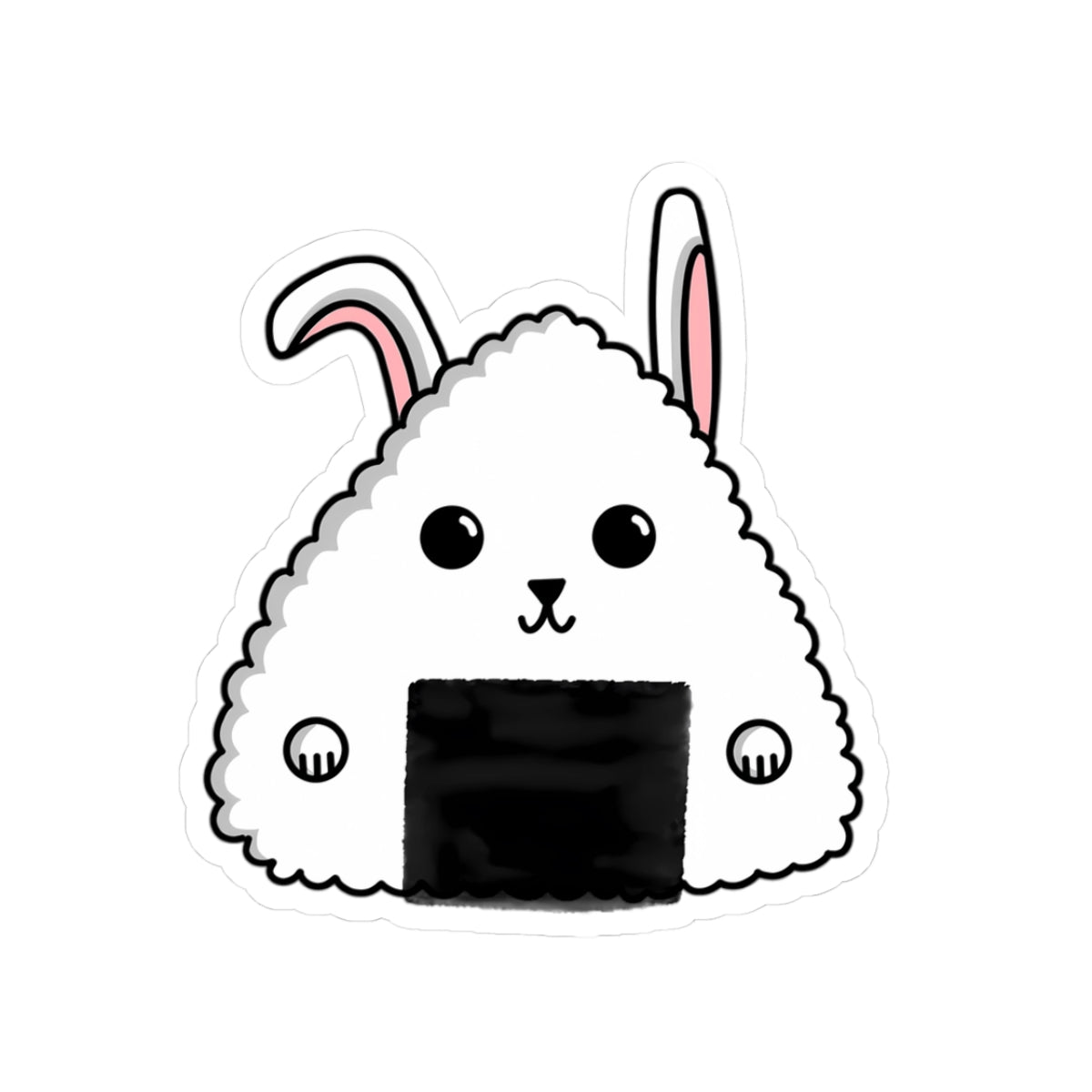 Kawaii Bunny Onigiri Kiss-Cut Sticker