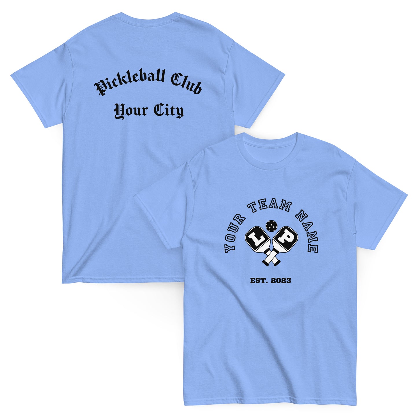 Personalized Pickleball Team Unisex T-Shirt - Customizable T-Shirt for Players & Fans, Gift for Pickleball Lovers