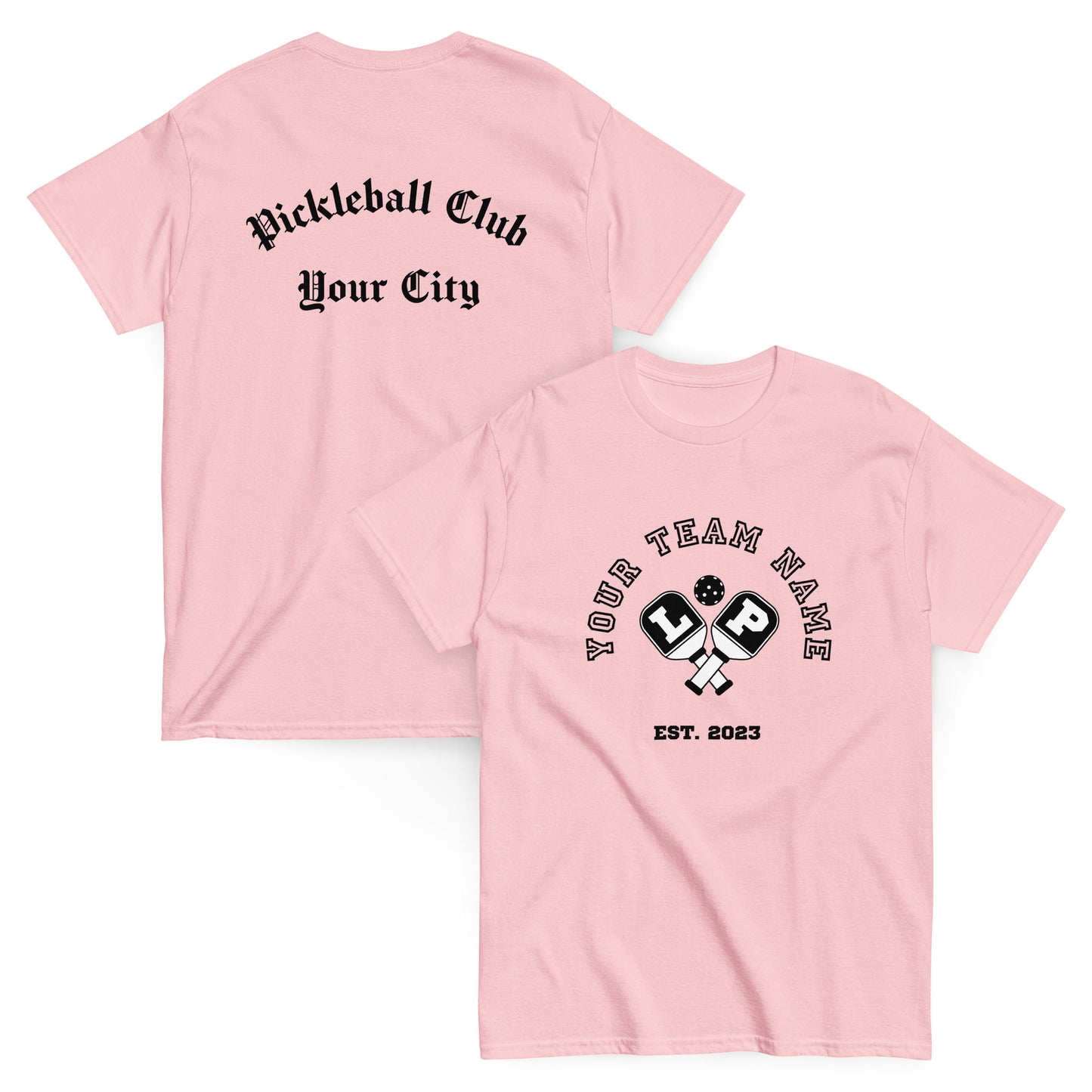 Personalized Pickleball Team Unisex T-Shirt - Customizable T-Shirt for Players & Fans, Gift for Pickleball Lovers