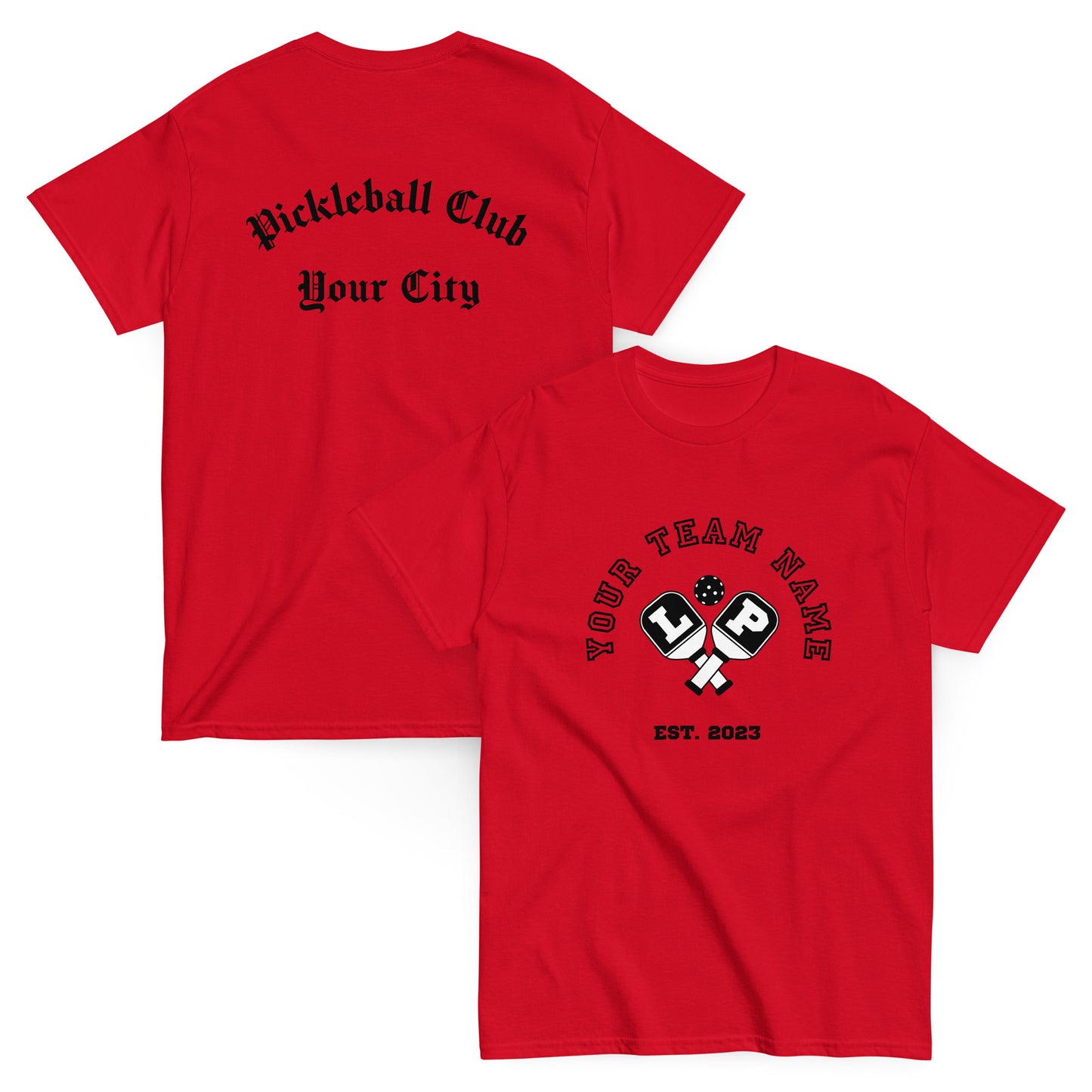 Personalized Pickleball Team Unisex T-Shirt - Customizable T-Shirt for Players & Fans, Gift for Pickleball Lovers