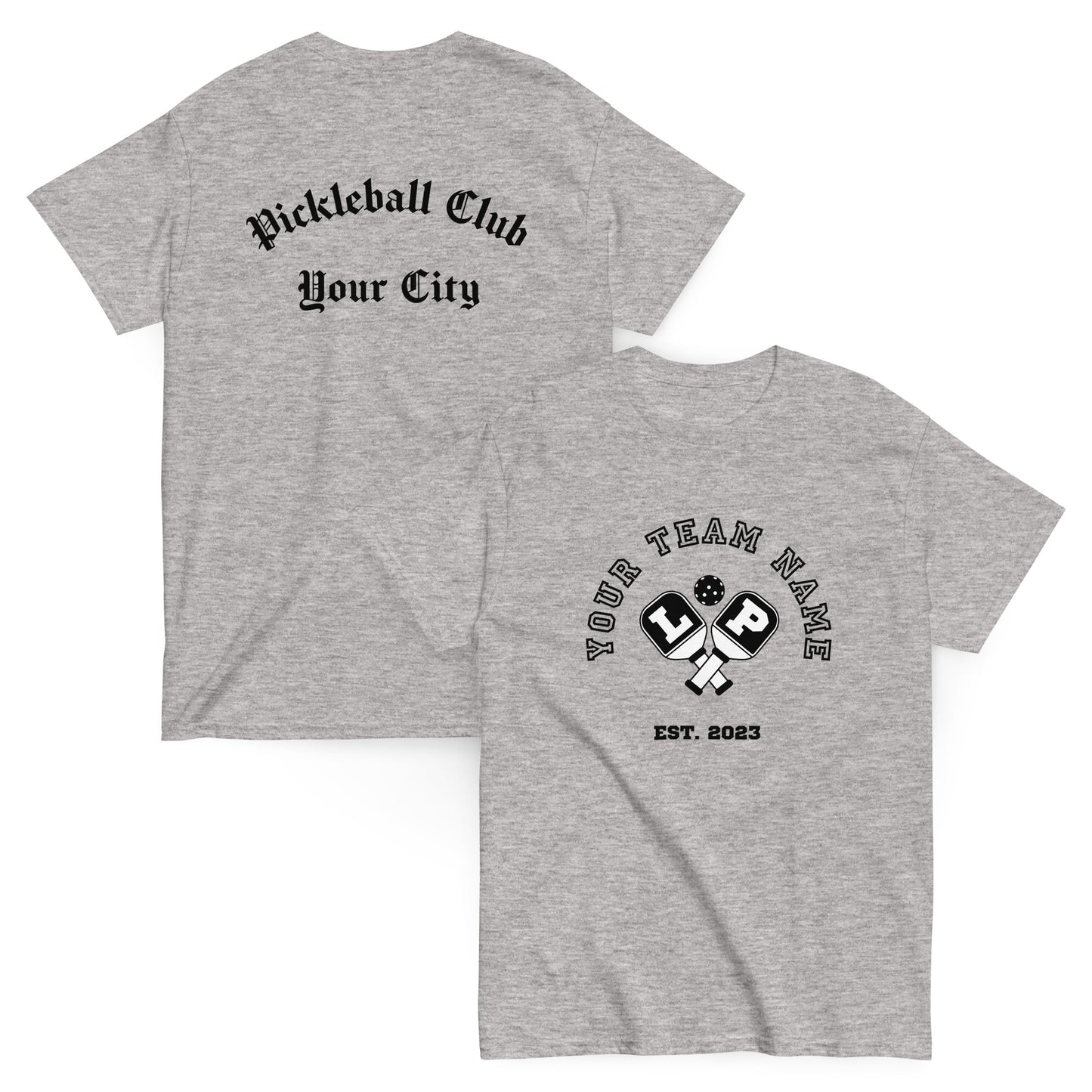 Personalized Pickleball Team Unisex T-Shirt - Customizable T-Shirt for Players & Fans, Gift for Pickleball Lovers