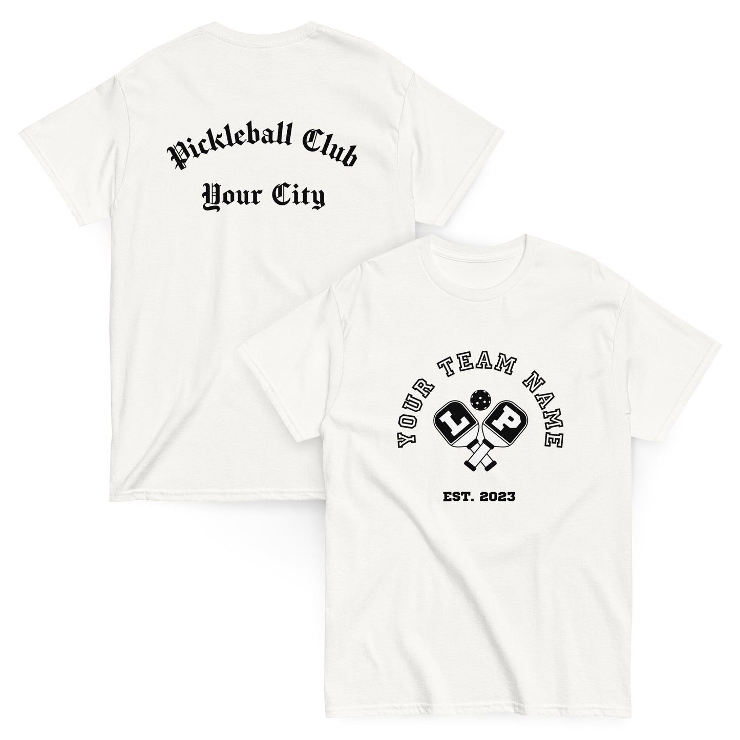 Personalized Pickleball Team Unisex T-Shirt - Customizable T-Shirt for Players & Fans, Gift for Pickleball Lovers