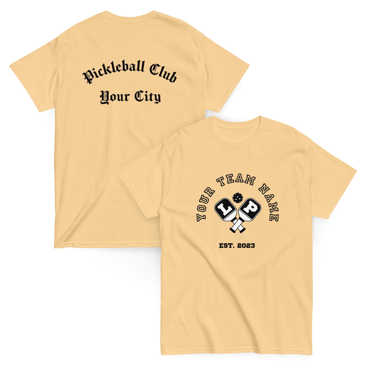 Personalized Pickleball Team Unisex T-Shirt - Customizable T-Shirt for Players & Fans, Gift for Pickleball Lovers