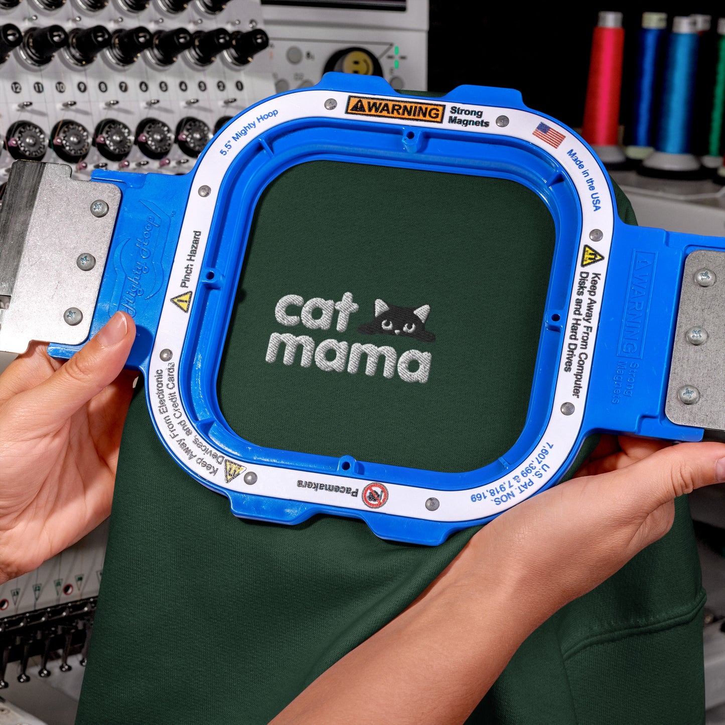 Custom "Cat Mama" Embroidered Sweatshirt