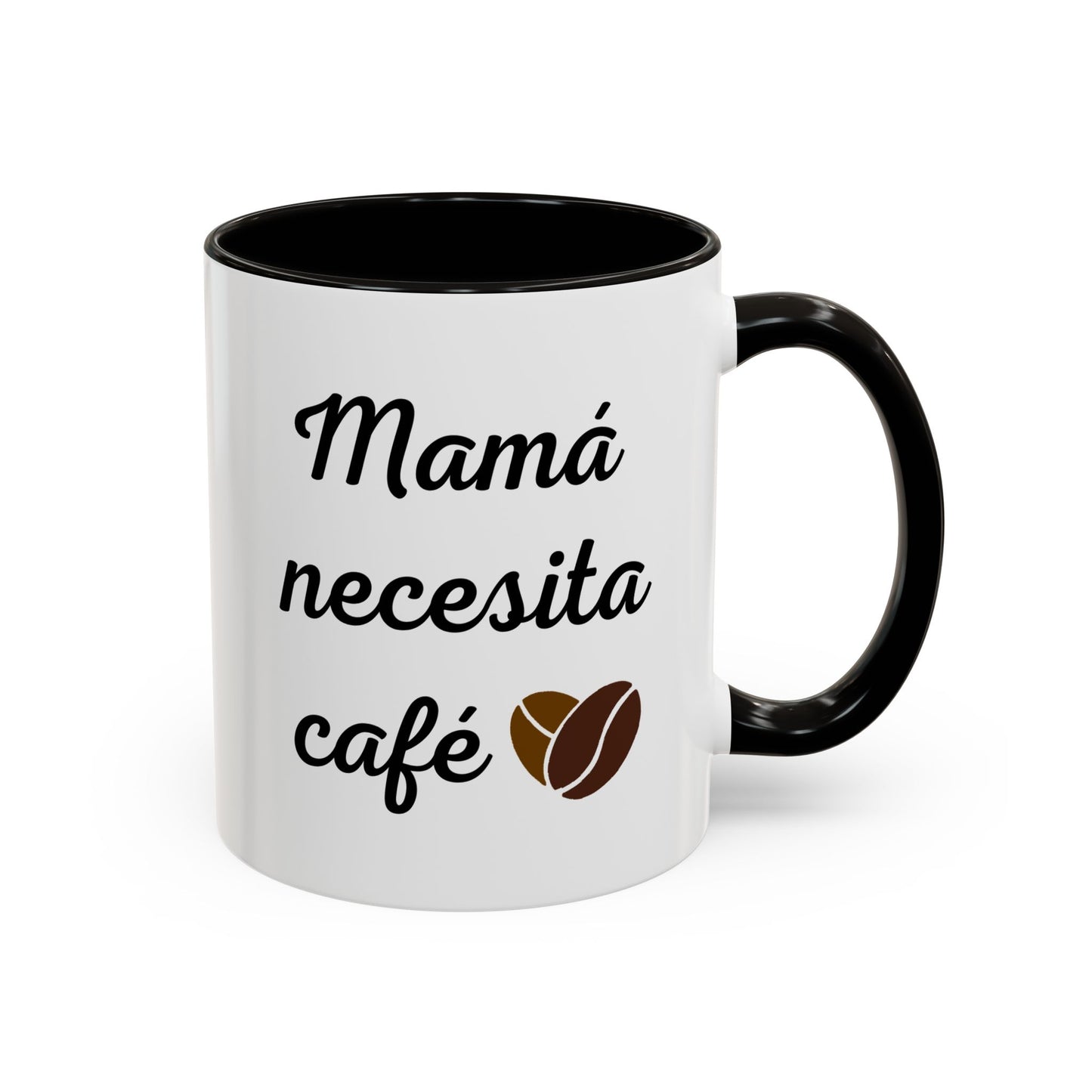 Mamá necesita café ...y paciencia – 11oz Ceramic Mug with Inside Color