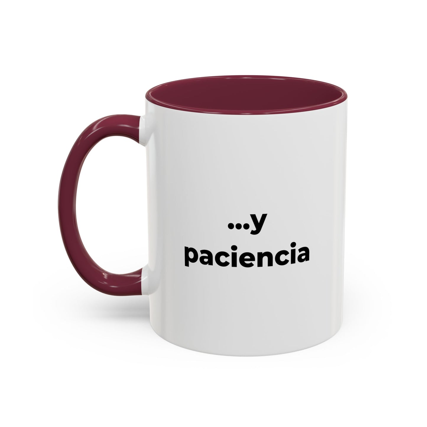 Mamá necesita café ...y paciencia – 11oz Ceramic Mug with Inside Color