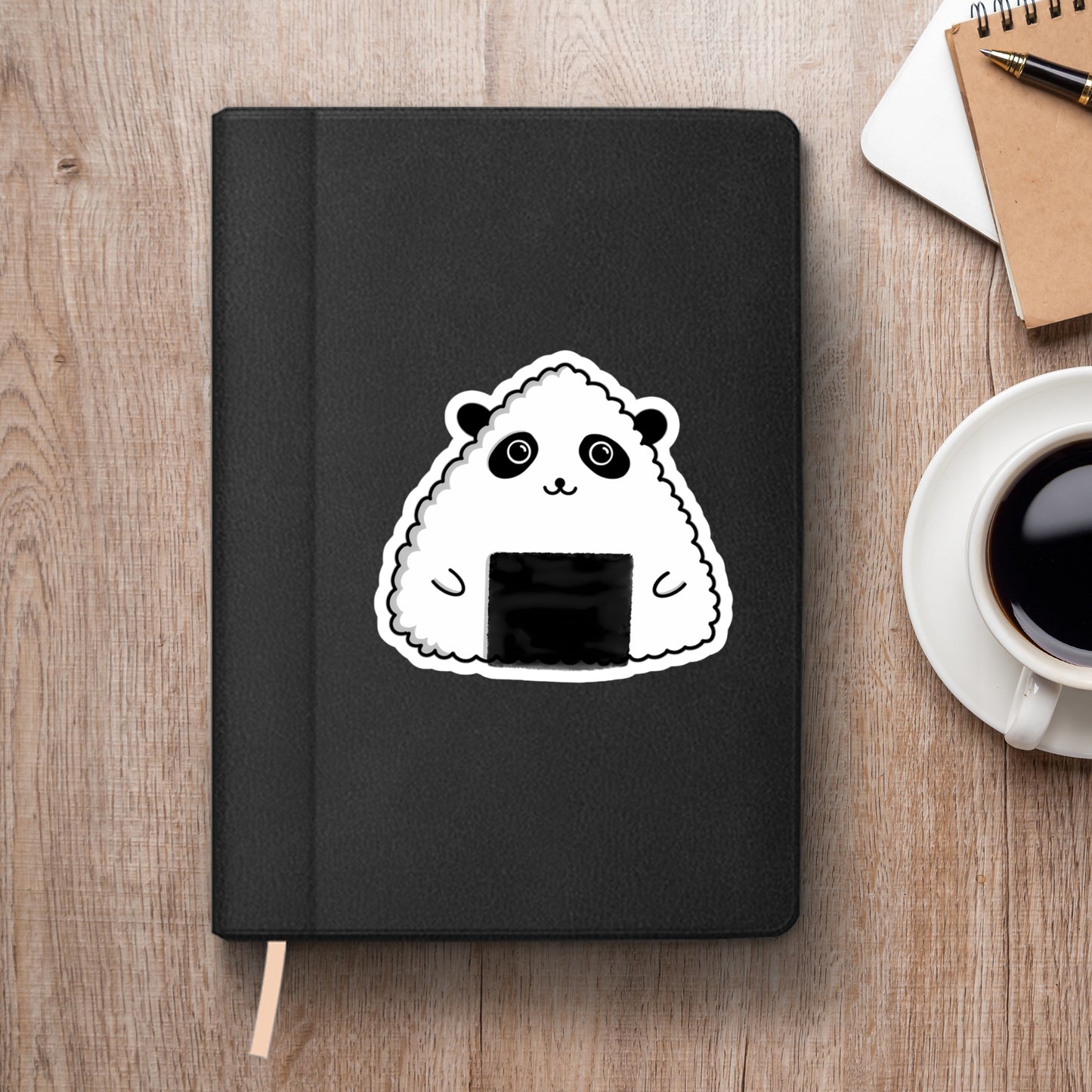 Kawaii Panda Onigiri Kiss-Cut Sticker