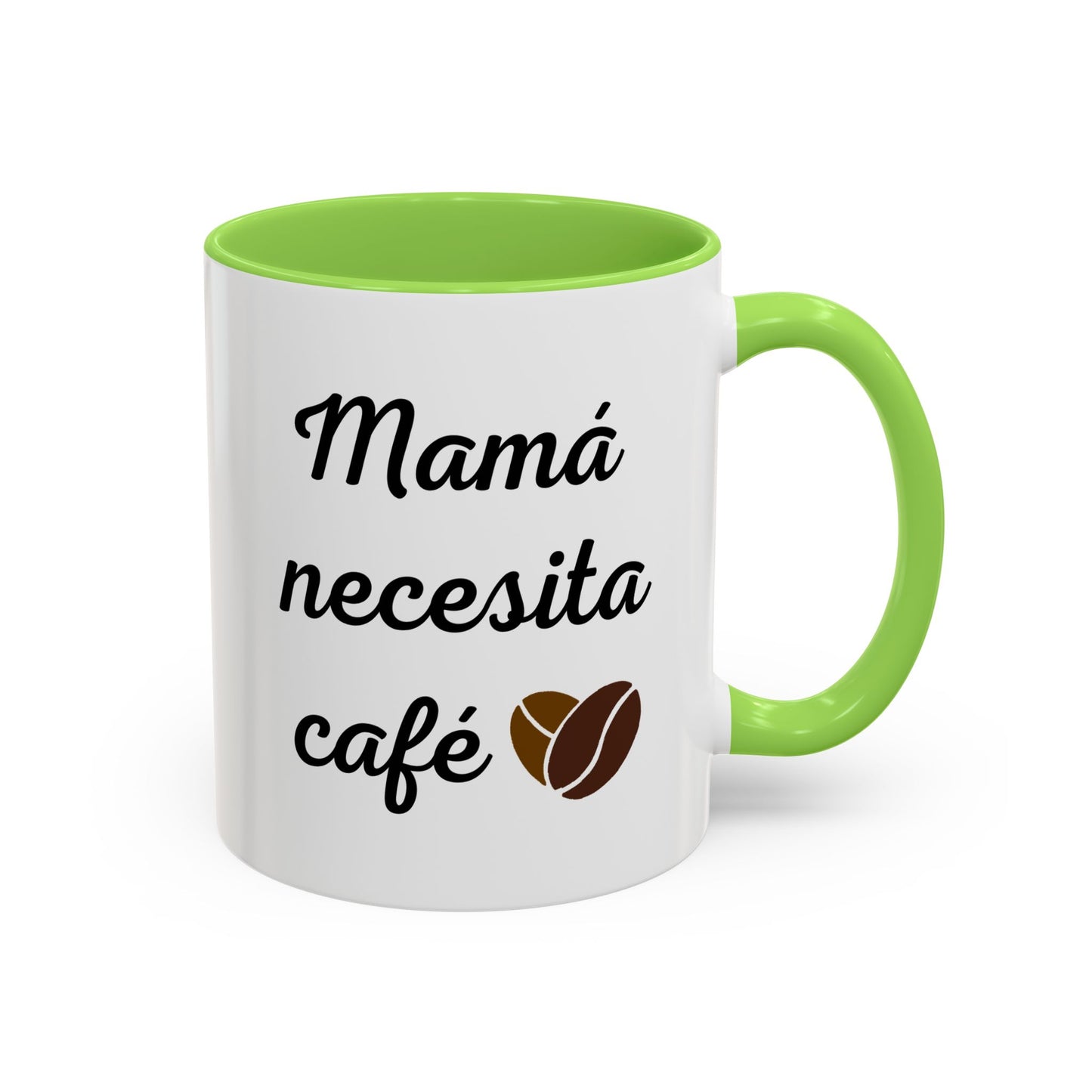 Mamá necesita café ...y paciencia – 11oz Ceramic Mug with Inside Color