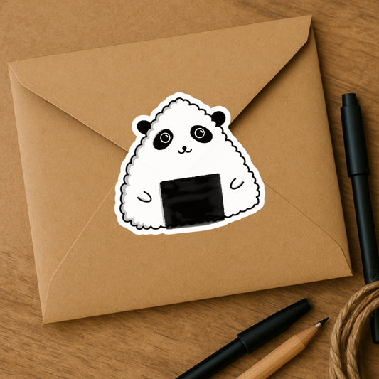 Kawaii Panda Onigiri Kiss-Cut Sticker