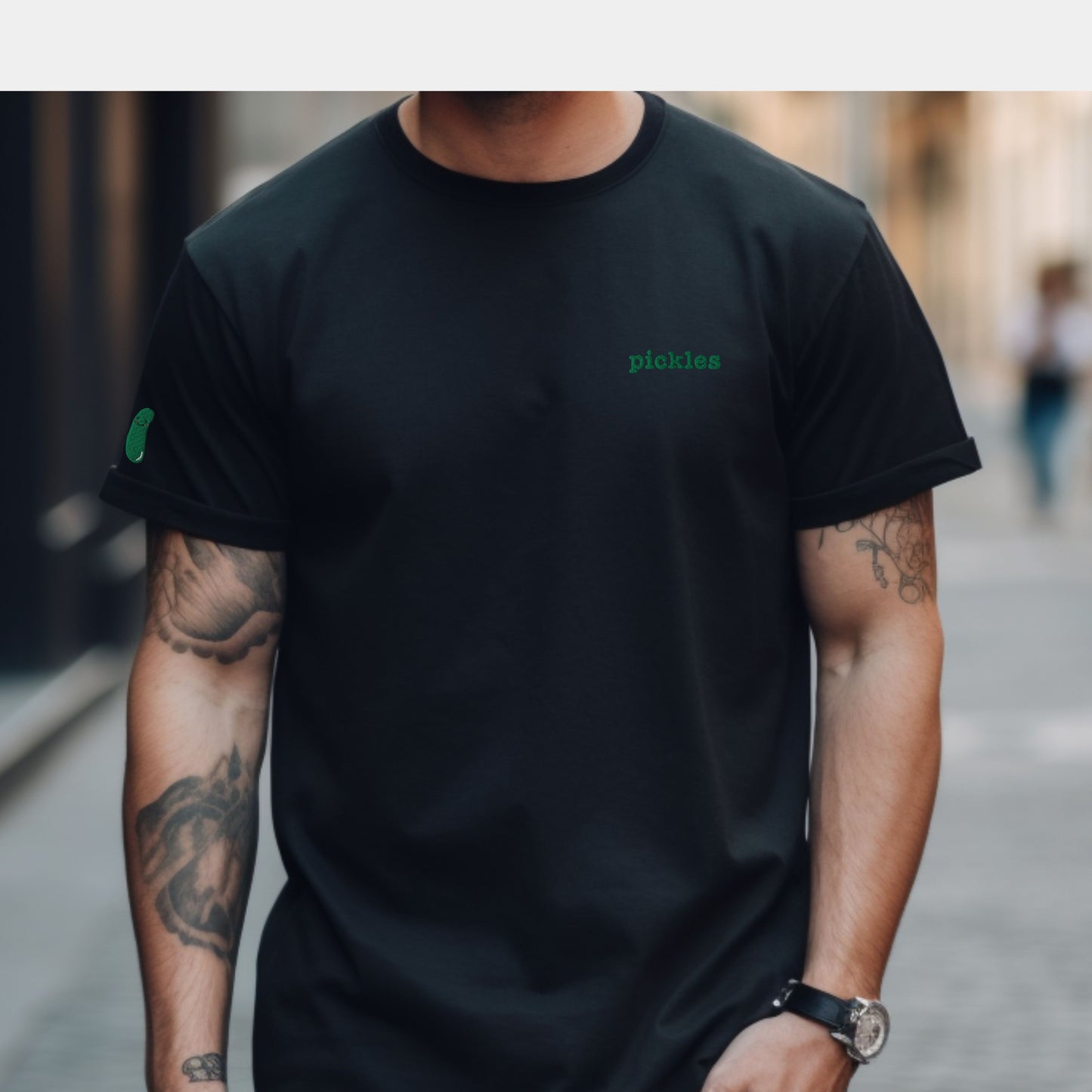 Embroidered Pickles Comfort Colors® T-shirt