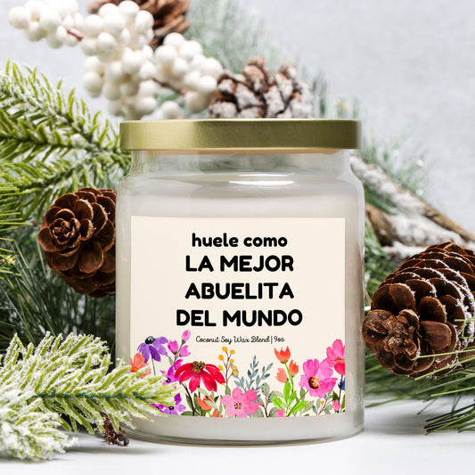 Regalo Personalizado "Mejor del Mundo" – Vela de regalo personalizada – Tarro de boticario de 9 oz