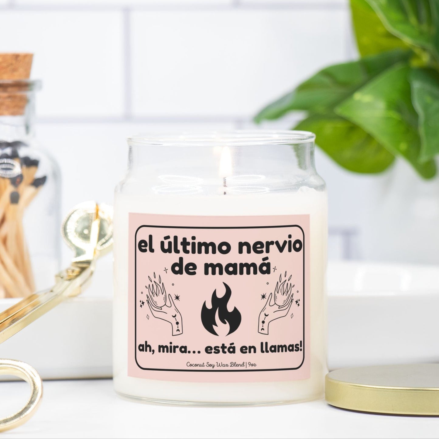 Mom’s Last Nerve Candle – “Oh Look... It’s On Fire” - Funny Scented Candle for Mom / Mamá - 9oz Apothecary Scented Candle