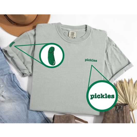 Embroidered Pickles Comfort Colors® T-shirt