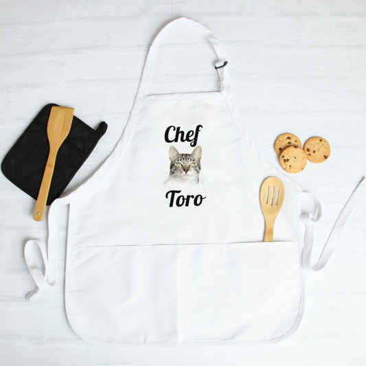 Personalized Apron with Photo - Funny Gift for Pet, Grandma, Baby, Dad
